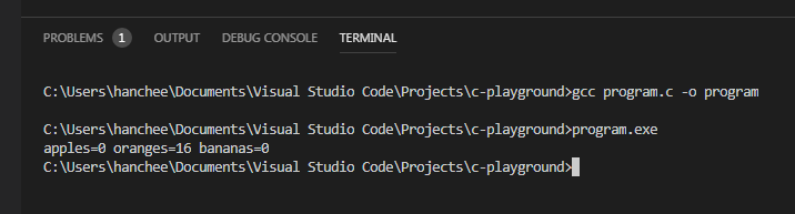 C Output