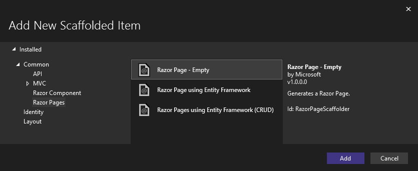 Razor Page - Empty